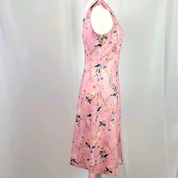 Gianni Bini floral Shoulder Bow Tie dress Pink 2 - Picture 5 of 12